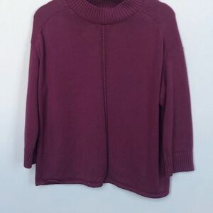 Coldwater Creek Rich Plum Turtleneck Sweater